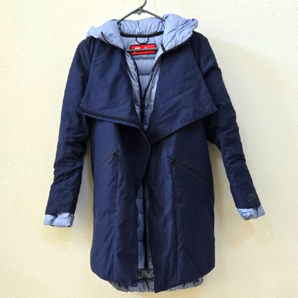 Nike Women's Navy Jacket And Coat 2 In 1 Style